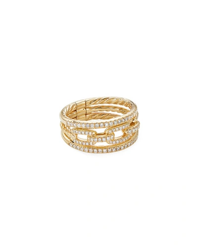 David Yurman Stax 18-karat Yellow And White Gold Diamond Ring