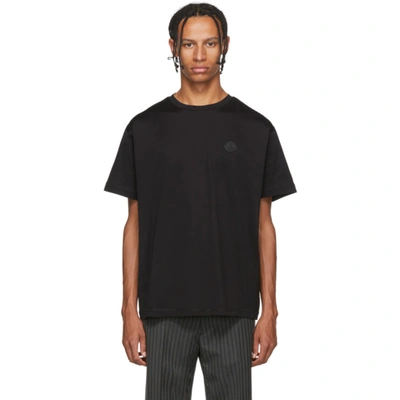 Moncler Logo-appliquéd Cotton-jersey T-shirt In Black