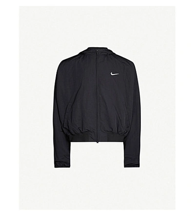 Nike X Fear Of God Shell Hooded Jacket In Black/sail/black