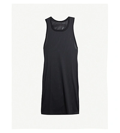 Calvin Klein Core Icon Mesh Mini Dress In Beh Black