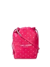 Saint Laurent Teddy Star Pattern Bucket Bag In Pink