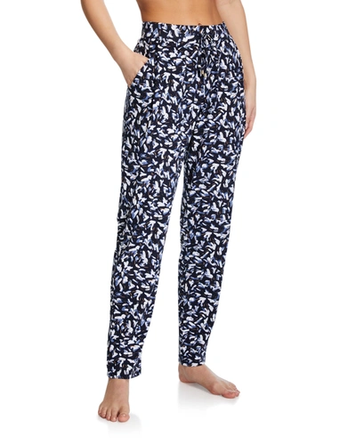 Hanro Sleep & Lounge Printed Knit Long Pants In Abstract Floral