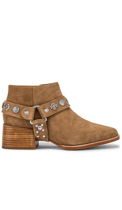 Sol Sana Eddie Western Bootie In Tobacco Suede