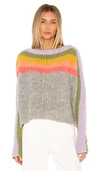 Free People See The Rainbow Sweater In Grey