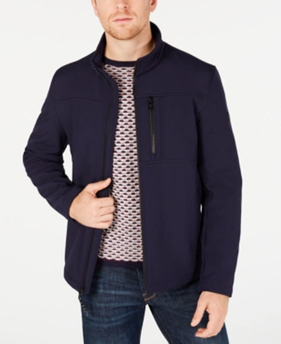 Calvin Klein Men's Infinite Stretch Soft Shell Jacket In Blue Edge