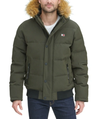 Tommy Hilfiger Short Snorkel Coat, Created For Macy's In Dark Forest Olive