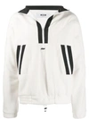 Msgm Contrast Stripe Sweatshirt In White