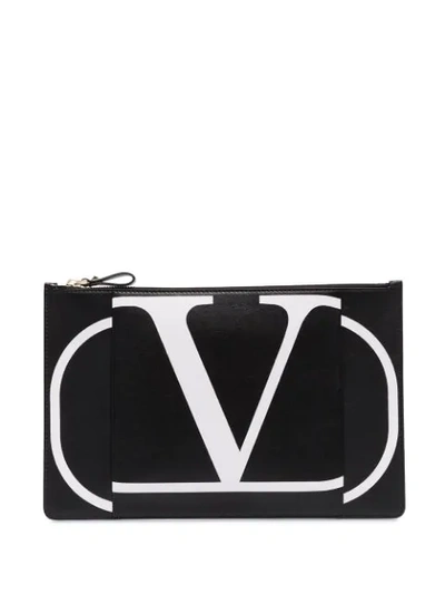 Valentino Garavani Go Logo Pouch In Black