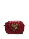 Dolce & Gabbana Devotion Quilted Crossbody Bag In Red