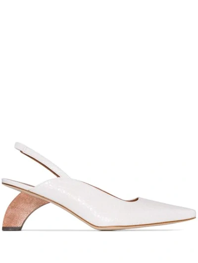 Rejina Pyo Dylan 65mm Curved-heel Pumps In White