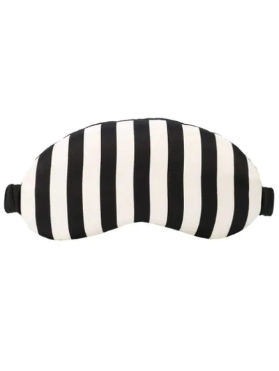 Morgan Lane Striped Monogram Mask In Black