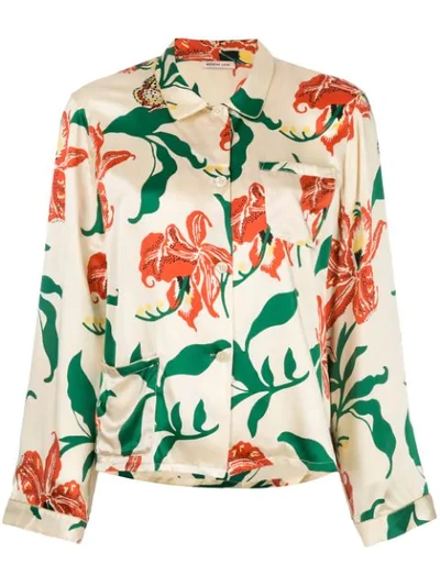 Morgan Lane Ruthie Floral Print Top In White