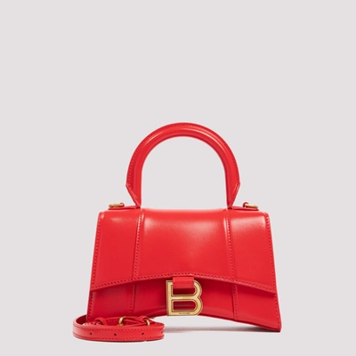 Balenciaga Hourglass Small Top Handle Bag In Red