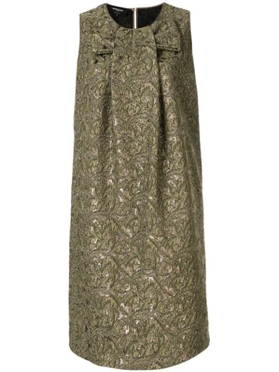 Rochas Jacquard Print Dress In 217 Medium Brown