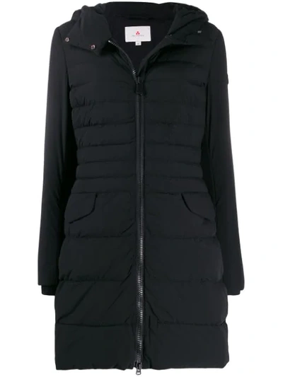 Peuterey Padded Hooded Coat In Black