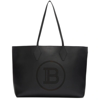 Balmain Black Medium Shopper Tote