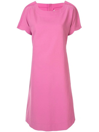 Pre-owned Comme Des Garçons 2-d Midi Dress In Pink