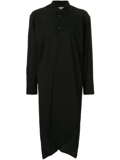 Pre-owned Yohji Yamamoto Backless Button-up Dress In Black