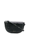 Frenzlauer Swing Crocodile Effect Crossbody Bag In Black