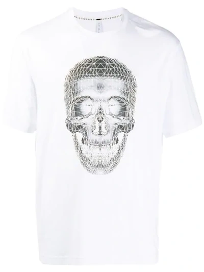 Blackbarrett Wireframe Skull T-shirt In White