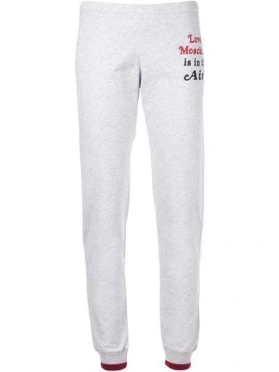 Love Moschino Love Is In The Air Track Trousers In Grey