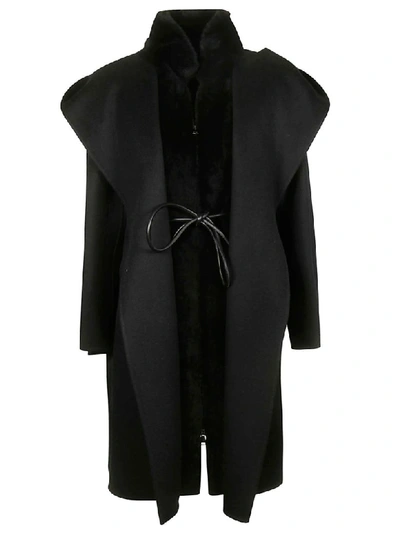 Max Mara Revere Coat In Black