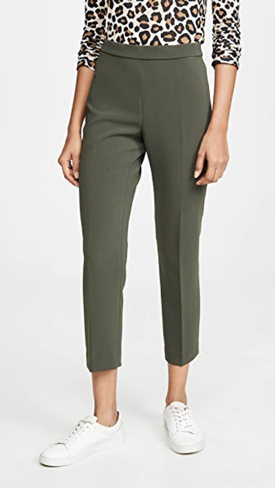 Theory Basic Pull On Pants In Green Slate