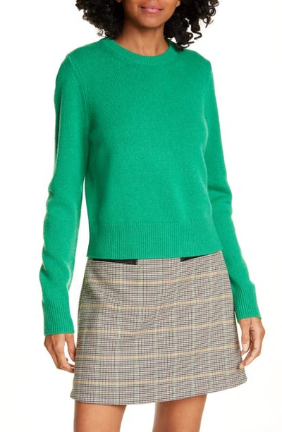 A.l.c Wooster Wool Cashmere Cropped Sweater In Green