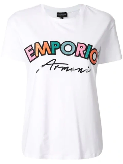 Emporio Armani Branded T-shirt In White