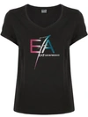 Ea7 Logo T-shirt In Black