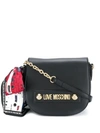 Love Moschino Scarf-bow Crossbody Bag In 000 Nero
