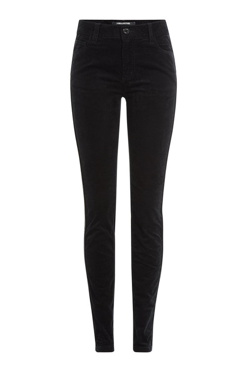 Zadig & Voltaire Corduroy Skinny Pants In Black | ModeSens