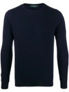 Zanone Crew-neck Sweatshirt In Blue