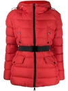 Moncler Jacke Mit Gürtel In Red