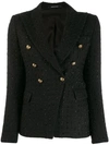 Tagliatore Jalicya Tweed Blazer In N1536 Black