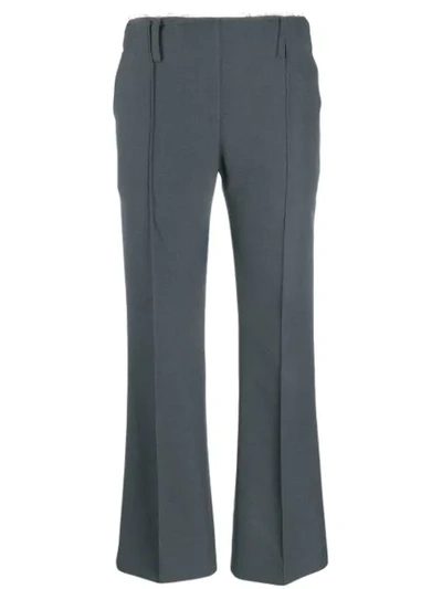 Rokh Tailored Cropped Trousers In Grey