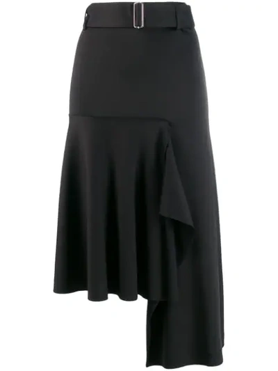 Smarteez High-low Hem Skirt In Black