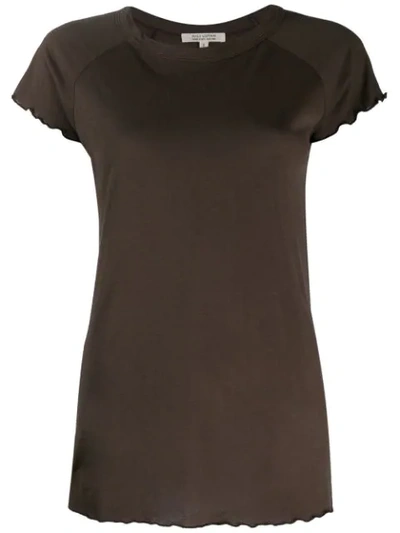 Nili Lotan Short-sleeve Fitted Top In Green
