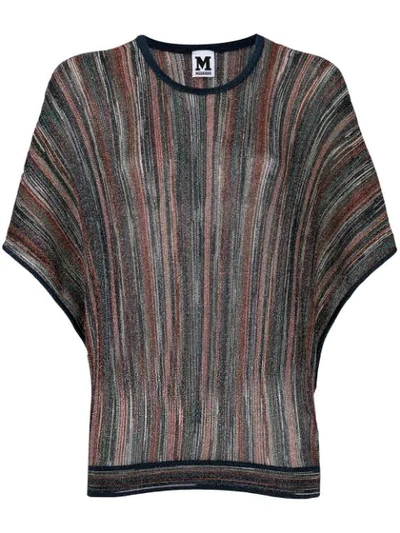 M Missoni Shimmer Knit Jumper In Blue