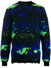 Les Hommes Distressed Inside-out Jumper In Black