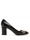 Sarah Chofakian Audrey Leather Pumps In Black