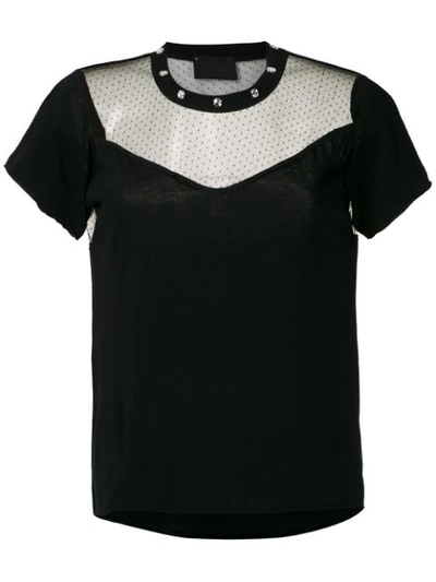 Andrea Bogosian Strass Embellished Puritty T-shirt In Black