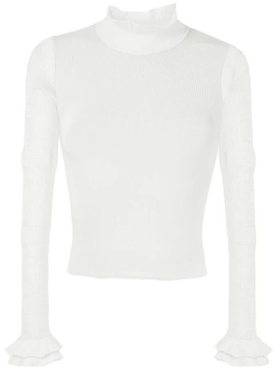 Andrea Bogosian Penelope Knit Blouse In White