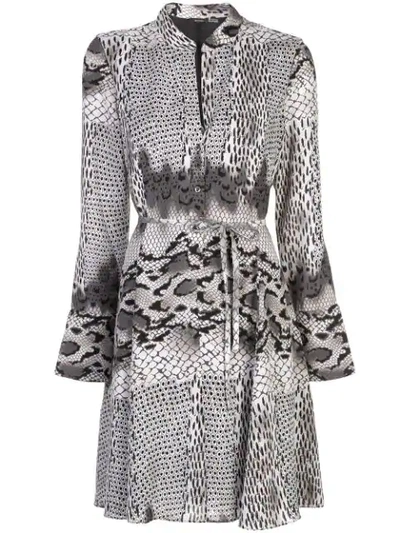 Natori Short Snakeskin Print Dress In Grey