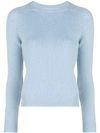 Alexandra Golovanoff Fitted Knit Jumper In Blue