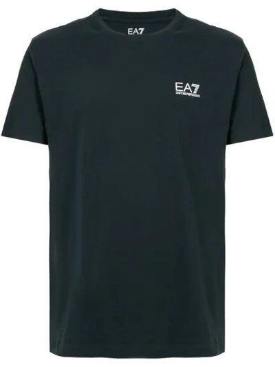 Ea7 Logo Printed T-shirt In Blue