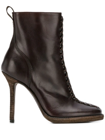 Haider Ackermann Zipped Ankle Boots In Brown