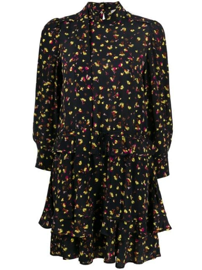 Dorothee Schumacher Long Sleeve Floral Print Dress In 092 Petit Yellow