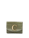 Chloé Square Wallet In Green