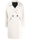 Paltò Double-breasted Coat In White